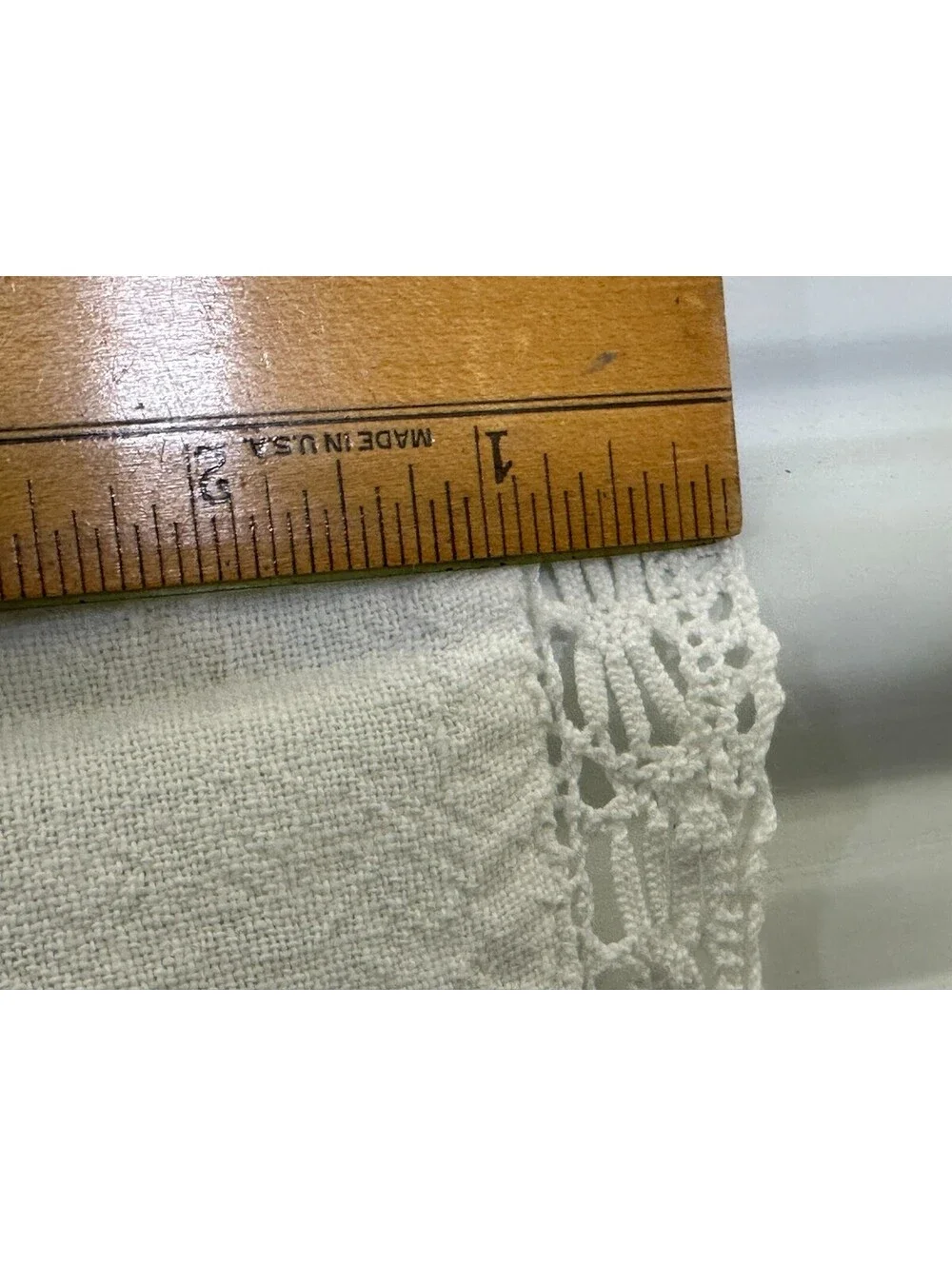 Vintage Hand Embroidered Flower Baskets Hand Crochet Trim Tablecloth